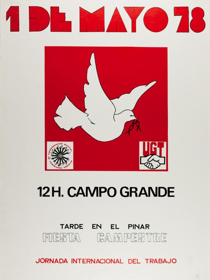 Imagen de la convocatoria de una celebración en El Pinar de Antequera el 1 de mayo de 1978.