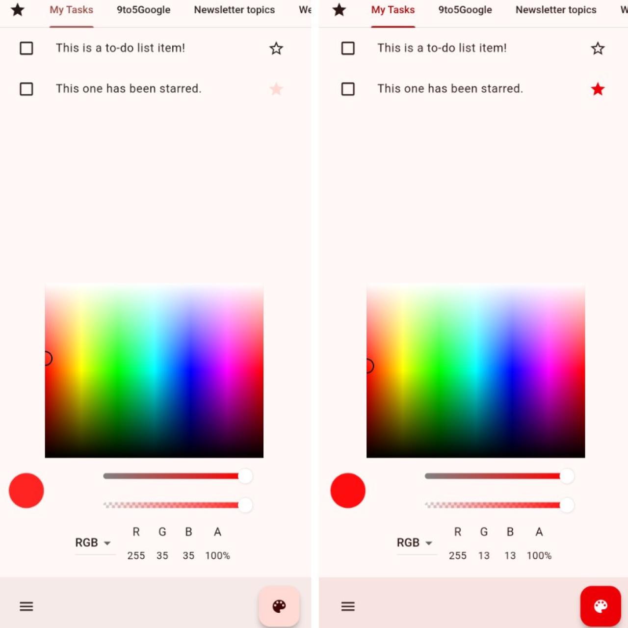 Colores personalizados en Android 14