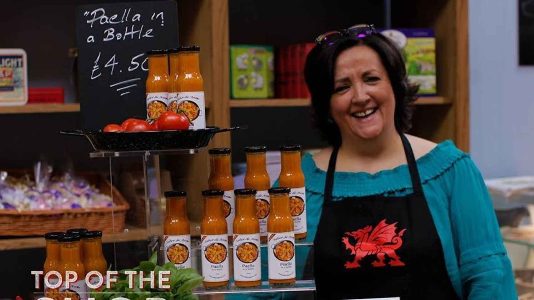 Beatriz Albo, la reina española de las salsas en Reino Unido, durante el programa de la BBC en 2018.