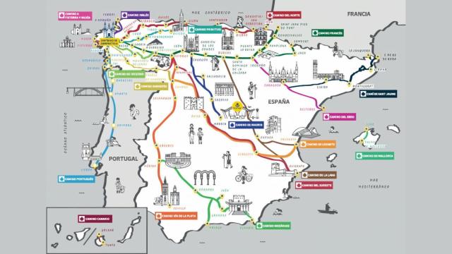 Diferentes Caminos que llegan a Santiago.