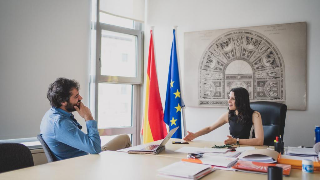 Arrimadas, durante su conversación con Daniel Ramírez.