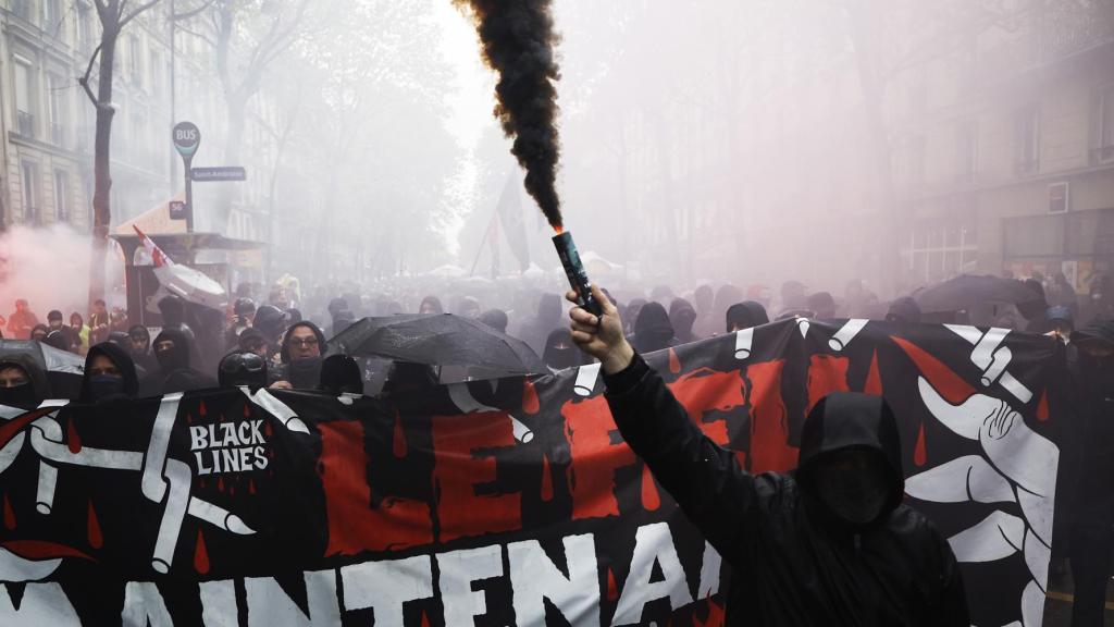 Imagen de la manifestación del 1 de mayo en París (Francia).