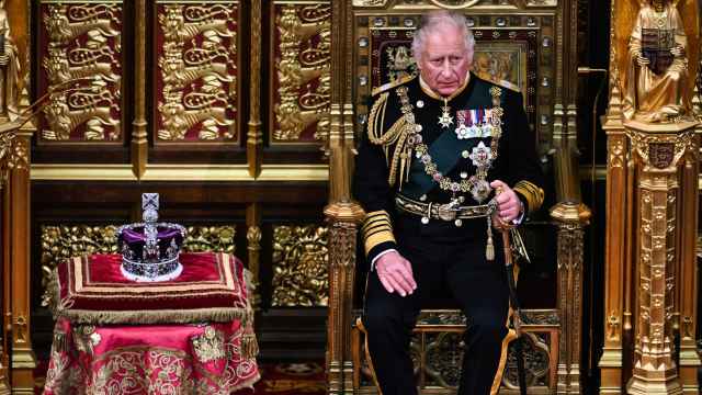 El rey de Inglaterra Carlos III en un acto en el parlamento, en mayo de 2022, en Londres.