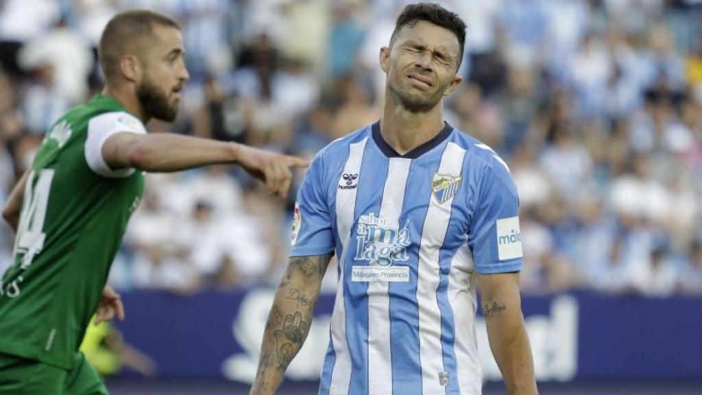 Rubén Castro tras fallar el penalti del Málaga vs. Huesca