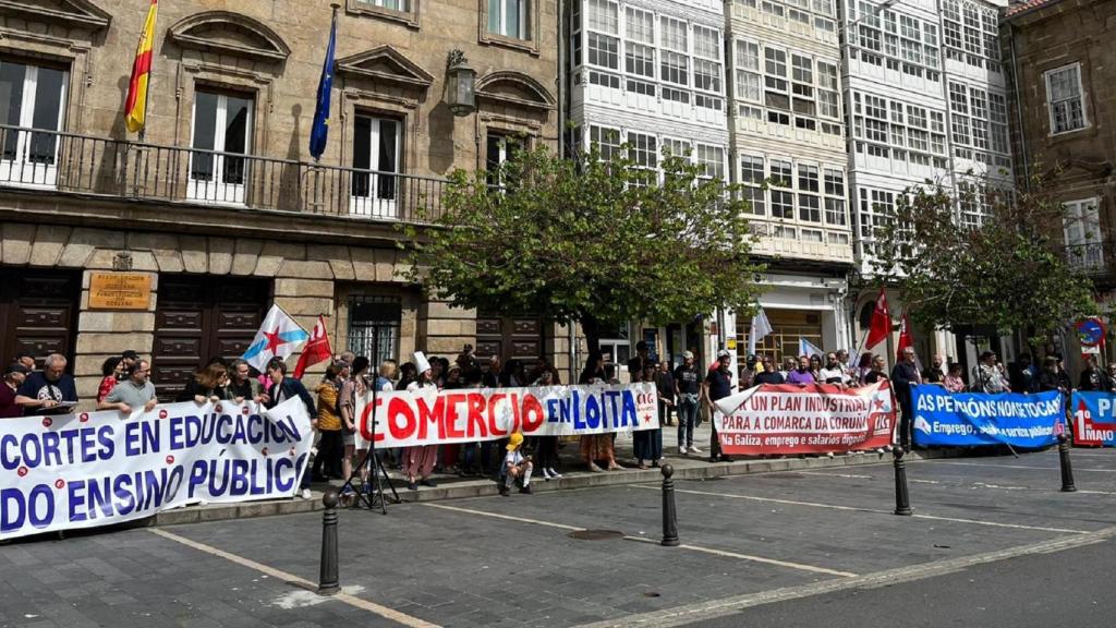 Manifestación por el Primero de Mayo en A Coruña.