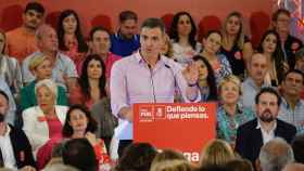 Pedro Sánchez, durante el acto del PSOE en Málaga este martes.