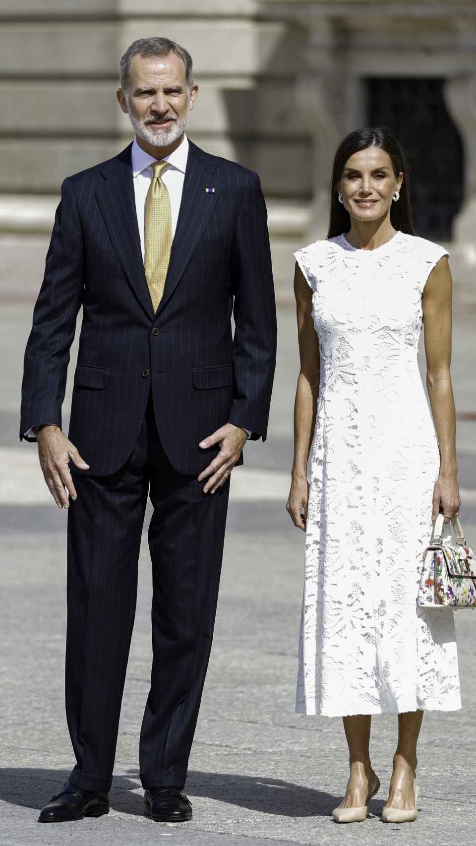 El 'outfit' que ha escogido Letizia para la visita de Estado del presidente de la República de Colombia y su esposa.