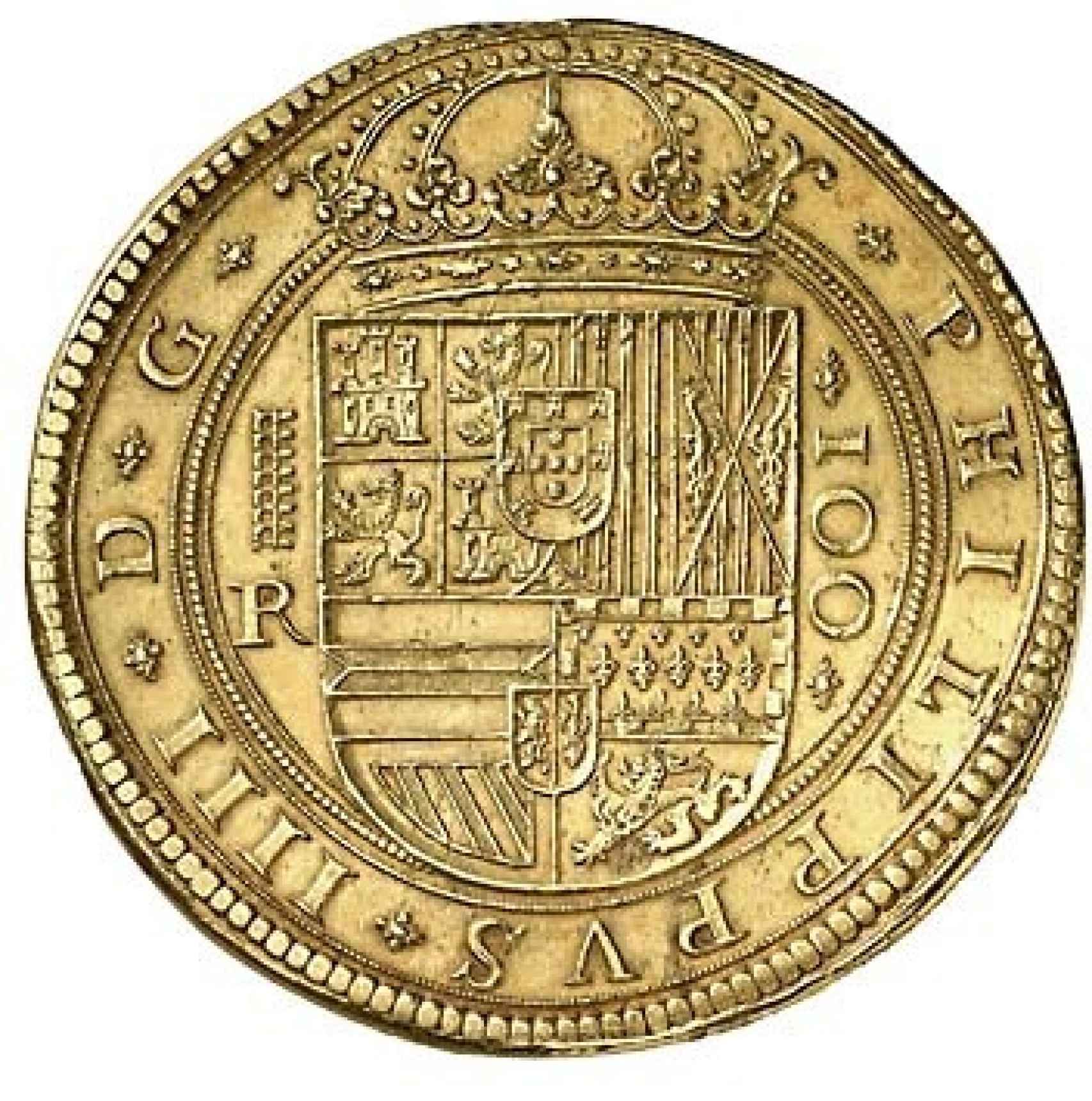 Anverso de un Centén o moneda de 100 escudos.
