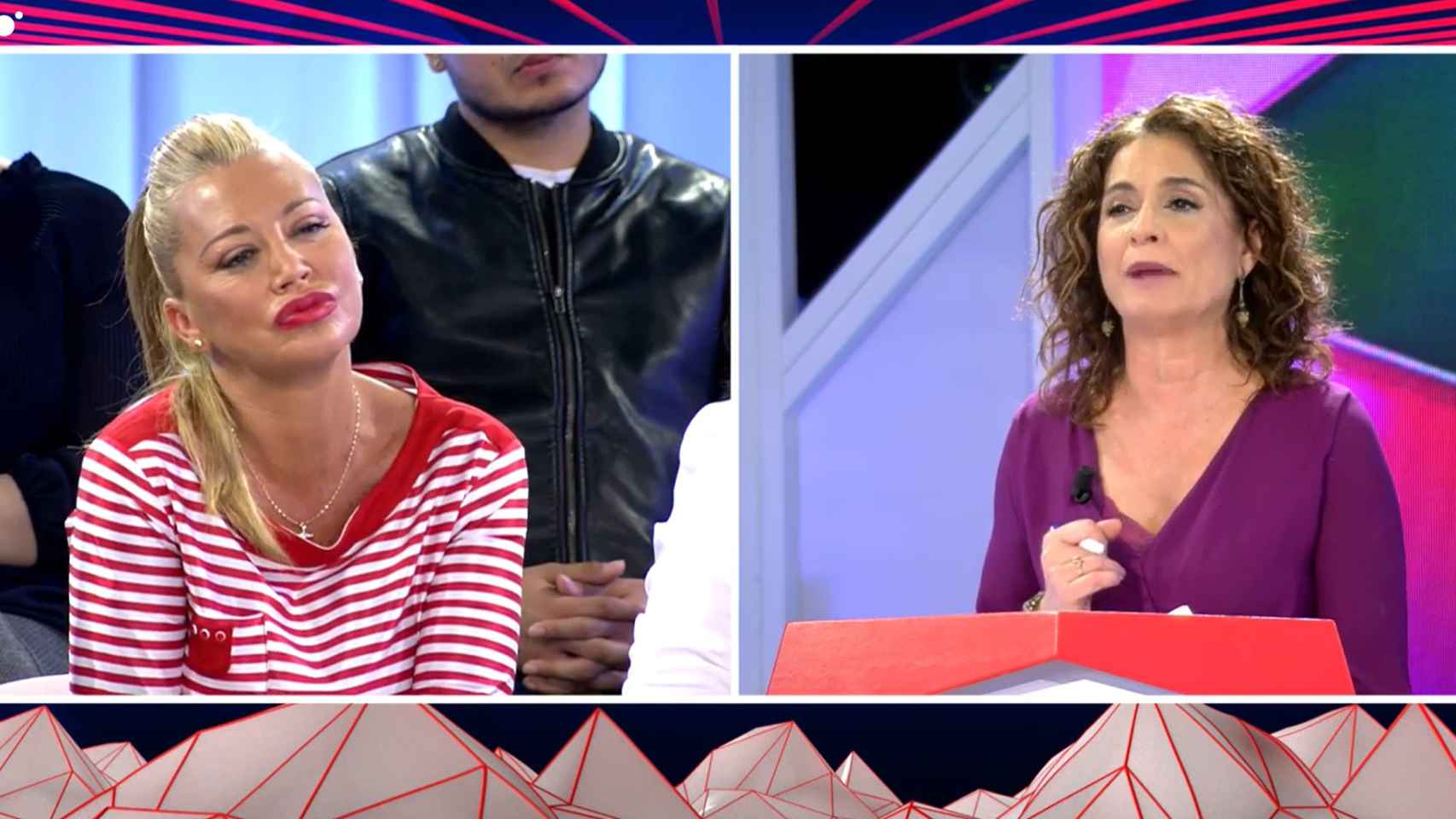 Belén Esteban y María Jesús Montero en 'El debate de la verdad'.