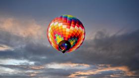 Imagen de archivo de un vuelo en globo.