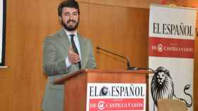 El vicepresidente de la Junta, Juan García-Gallardo, durante su intervención en el foro de EL ESPAÑOL - Noticias de Castilla y León