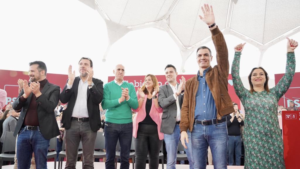 Pedro Sánchez en un acto político del PSOE celebrado en Valladolid