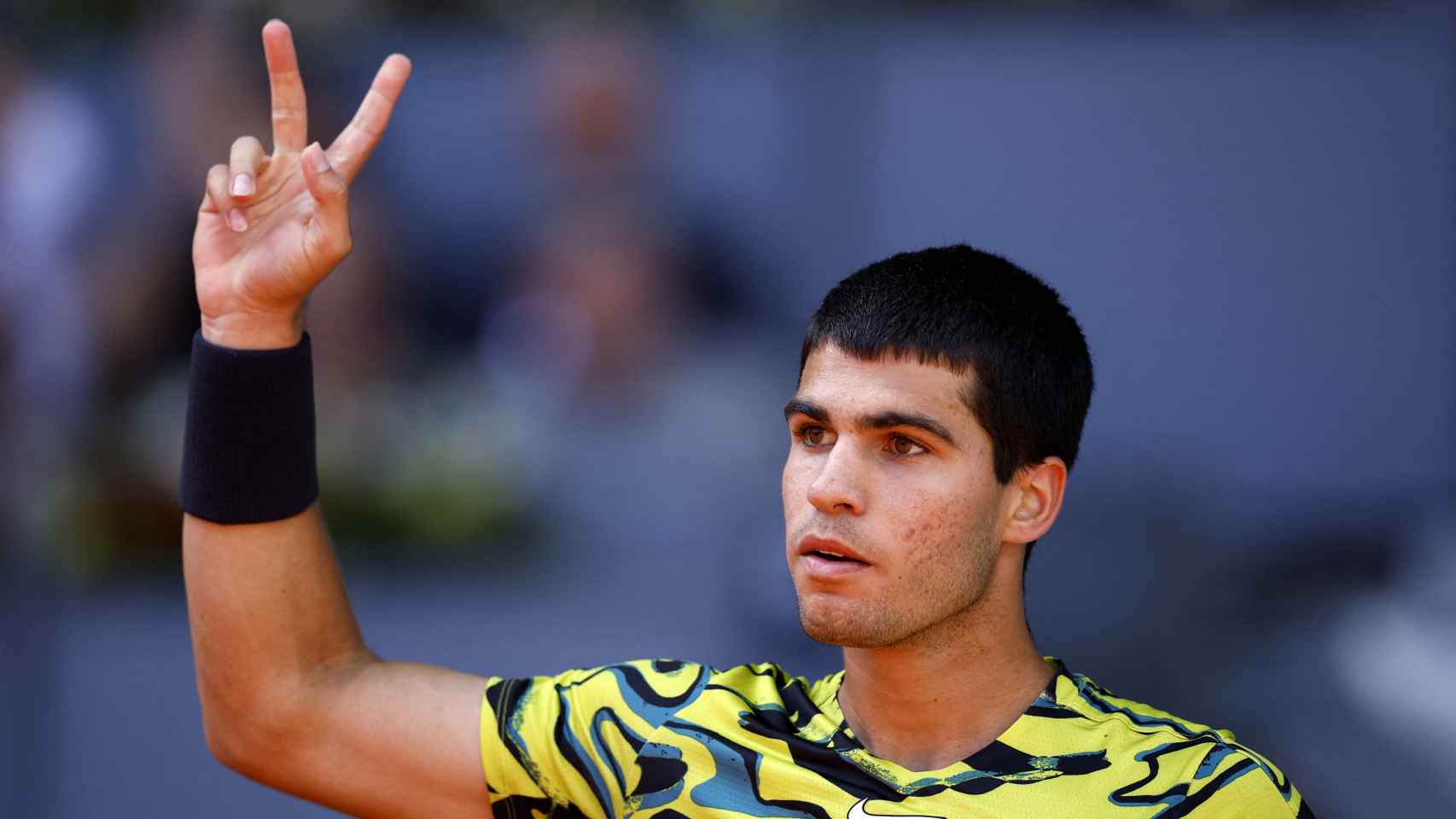 Carlos Alcaraz, en el Mutua Madrid Open 2023