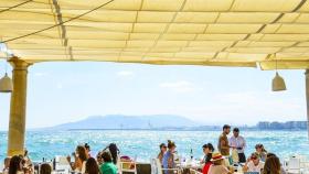 Terraza de un establecimiento de hostelería de Málaga.