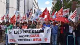 Manifestación de los funcionarios de Justicia en Valladolid
