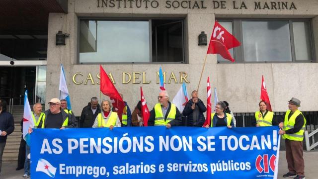 Protesta de los pensionistas en A Coruña.