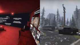 A la izquierda, la sala secreta de 'de_voyna' y a la derecha, el mapa del juego.