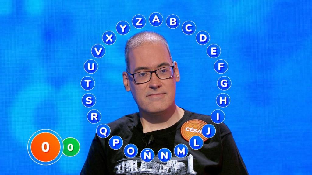 César Garrido, a su vuelta a Pasapalabra.