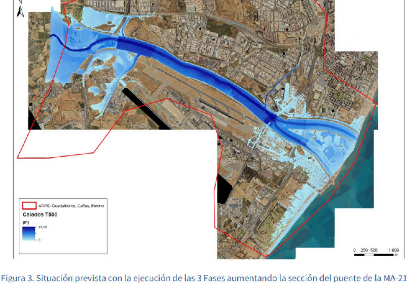 Impacto de las medidas planteadas para reducir el riesgo de inundabilidad en el Guadalhorce.