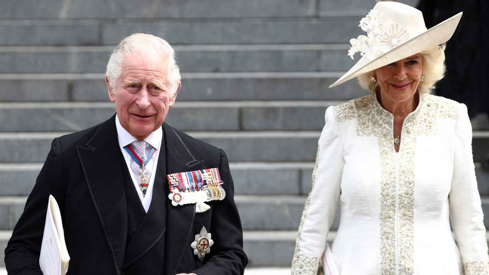 Carlos III y Camilla, durante el Jubileo de Platino de Isabel II.