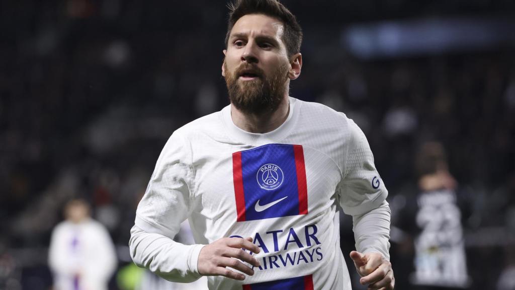 Leo Messi durante un partido con el PSG