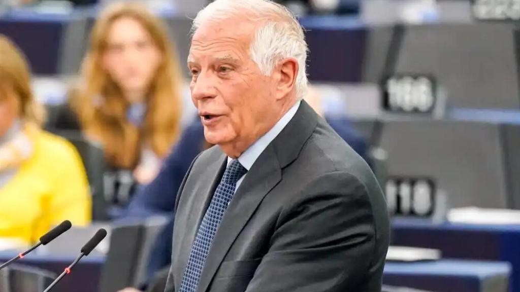 Josep Borrell, durante su discurso sobre China la semana pasada en la Eurocámara.