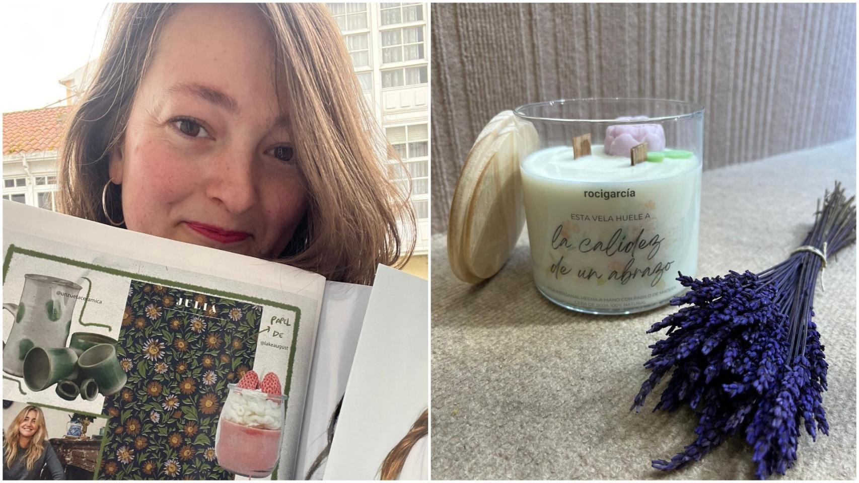 Rocío Osorio y una de sus velas.