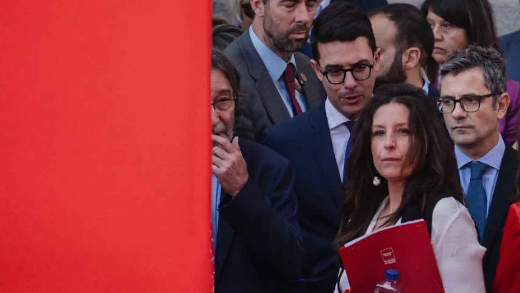 Alejandra Blázquez y Félix Bolaños el pasado 2 de mayo, en la Puerta del Sol.