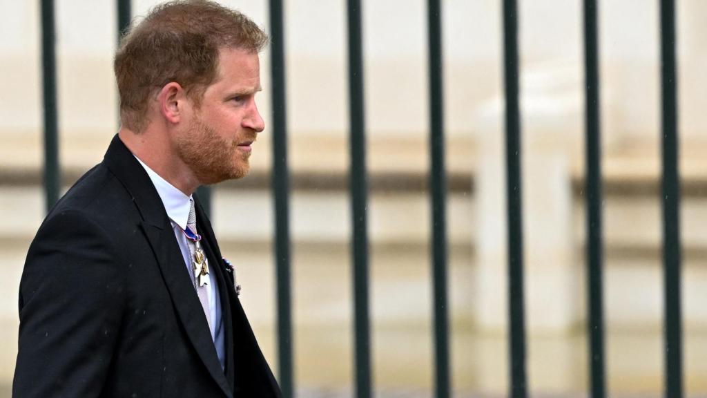 Harry,  a su llegada a la Abadía de Westminster