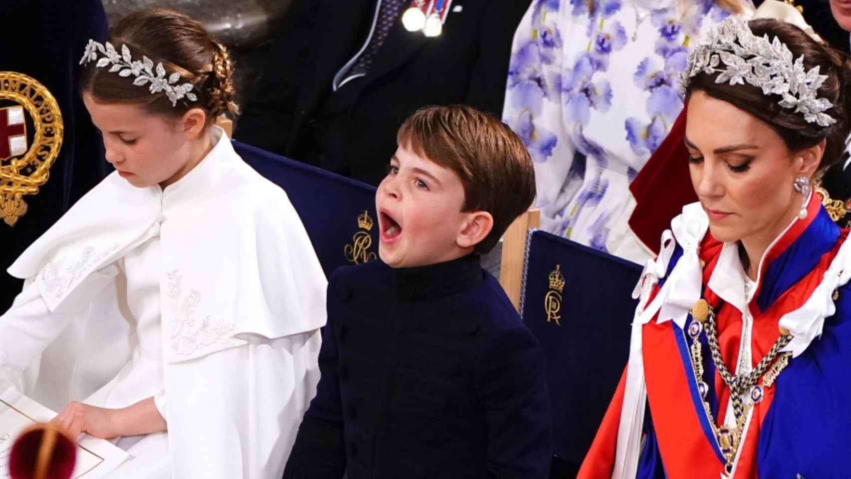 El príncipe Louis, en un momento de la ceremonia.