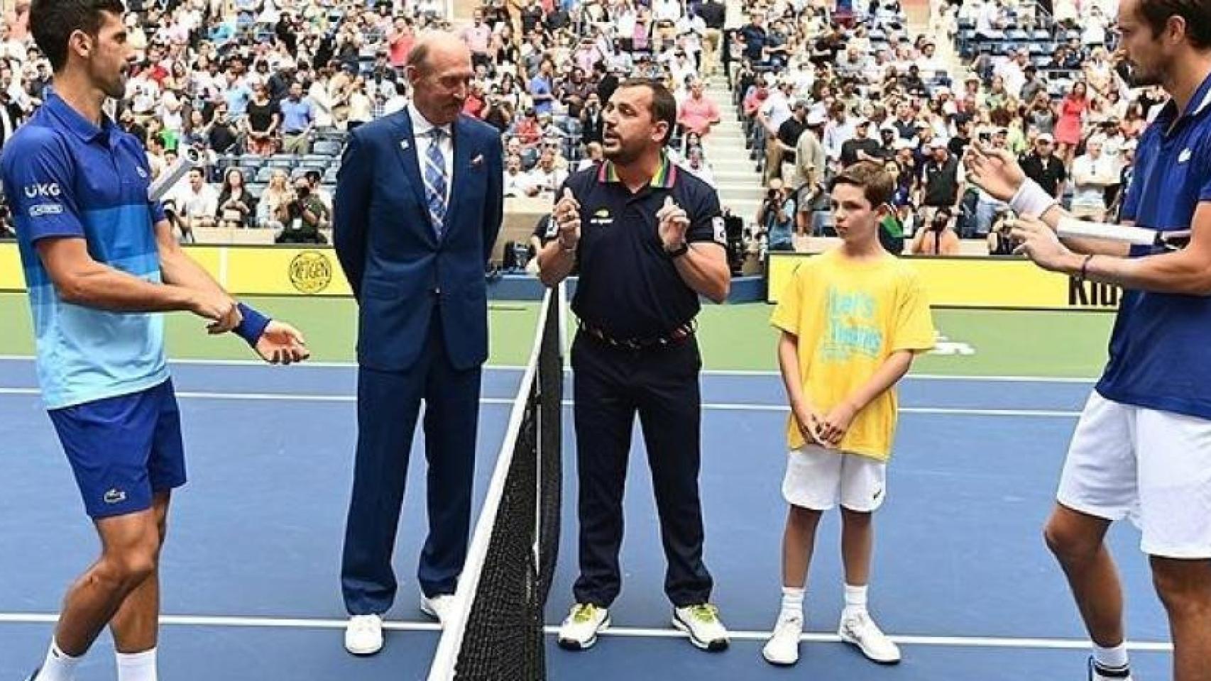 Drew Hassenbein, durante el sorteo de la final del US Open en 2021.