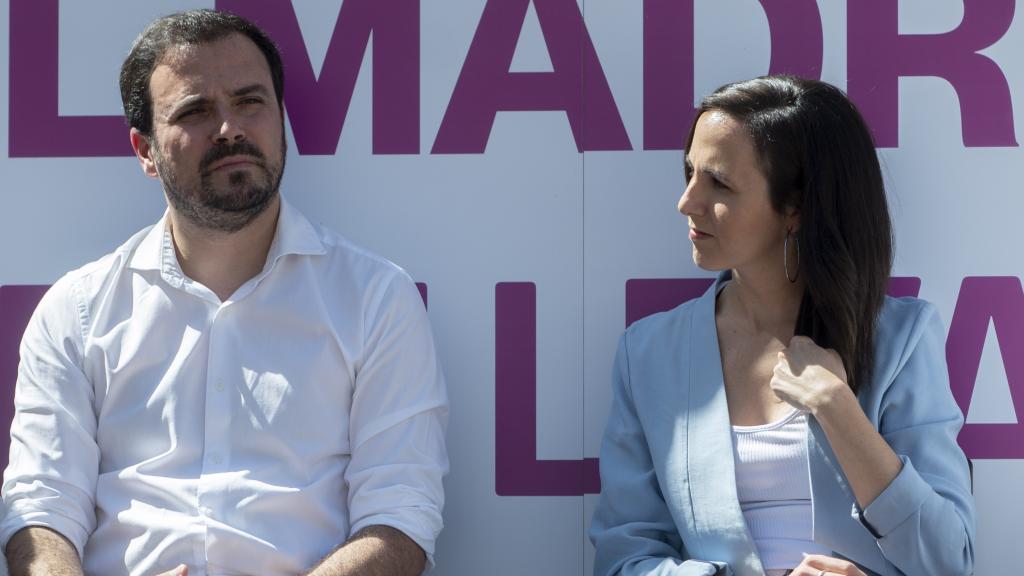 La secretaria general de Podemos y ministra de Derechos Sociales y Agenda 2030, Ione Belarra, y el líder de Izquierda Unida y ministro de Consumo, Alberto Garzón.