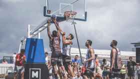 Partido de Basket 3×3 en O Marisquiño de 2022.