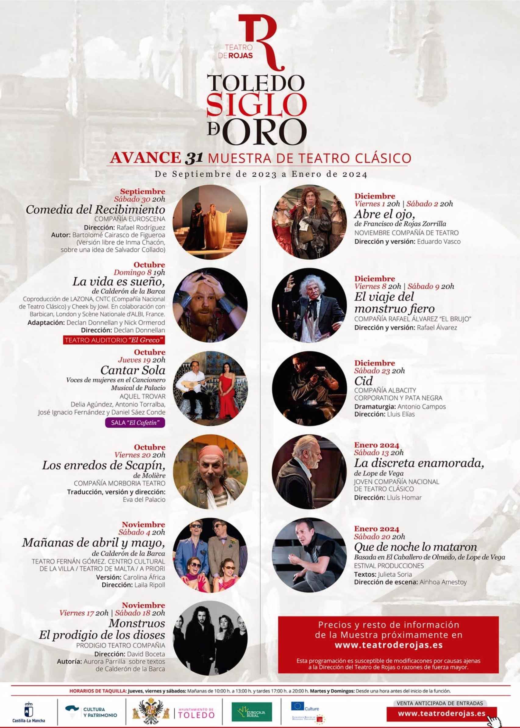 Programa de la Muestra de Teatro Clásico 'Toledo Siglo de Oro'