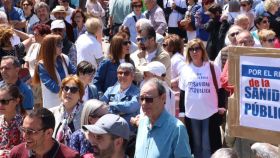 Manifestación en defensa de la sanidad pública celebrada en Burgos