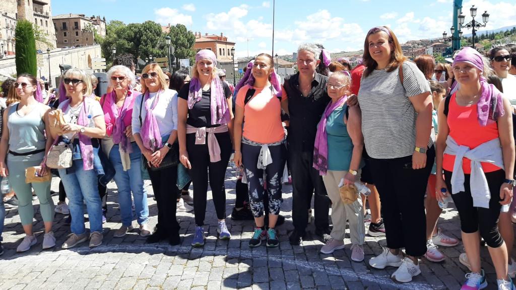 Virginia Barcones en la Marcha de Mujeres de Segovia