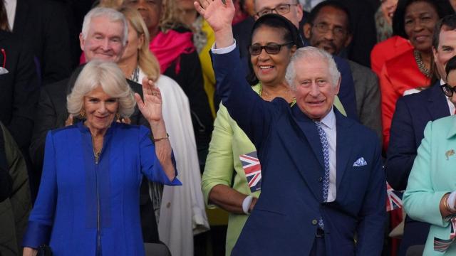 Los Reyes, a su llegada al concierto de coronación.