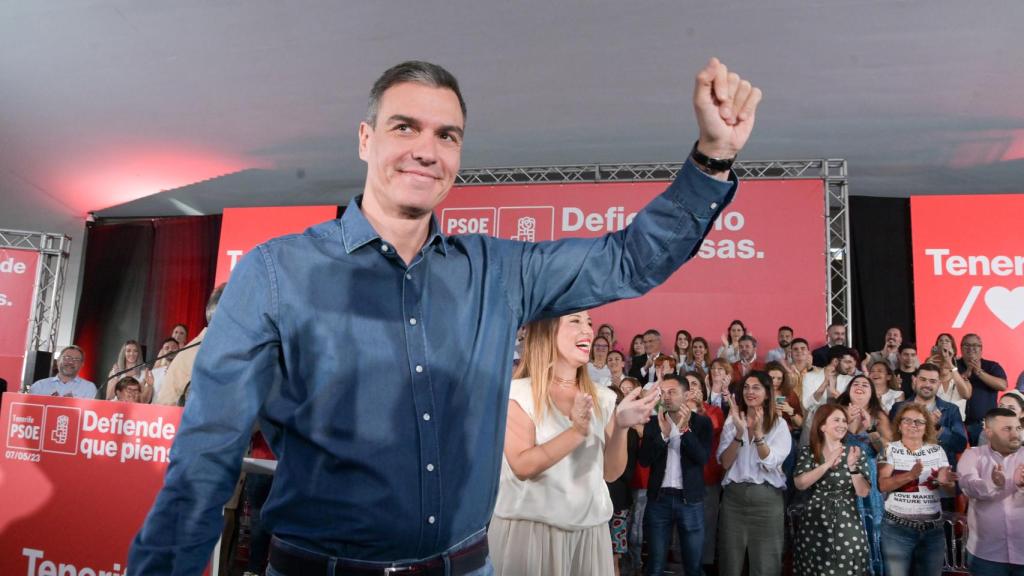 Pedro Sánchez, en el acto del PSOE celebrado en Tenerife el pasado fin de semana.