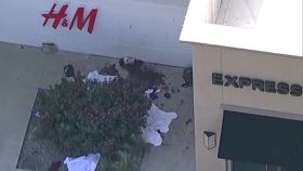 Varias víctimas mortales yacen en el suelo, a las puertas del centro comercial de Allen.