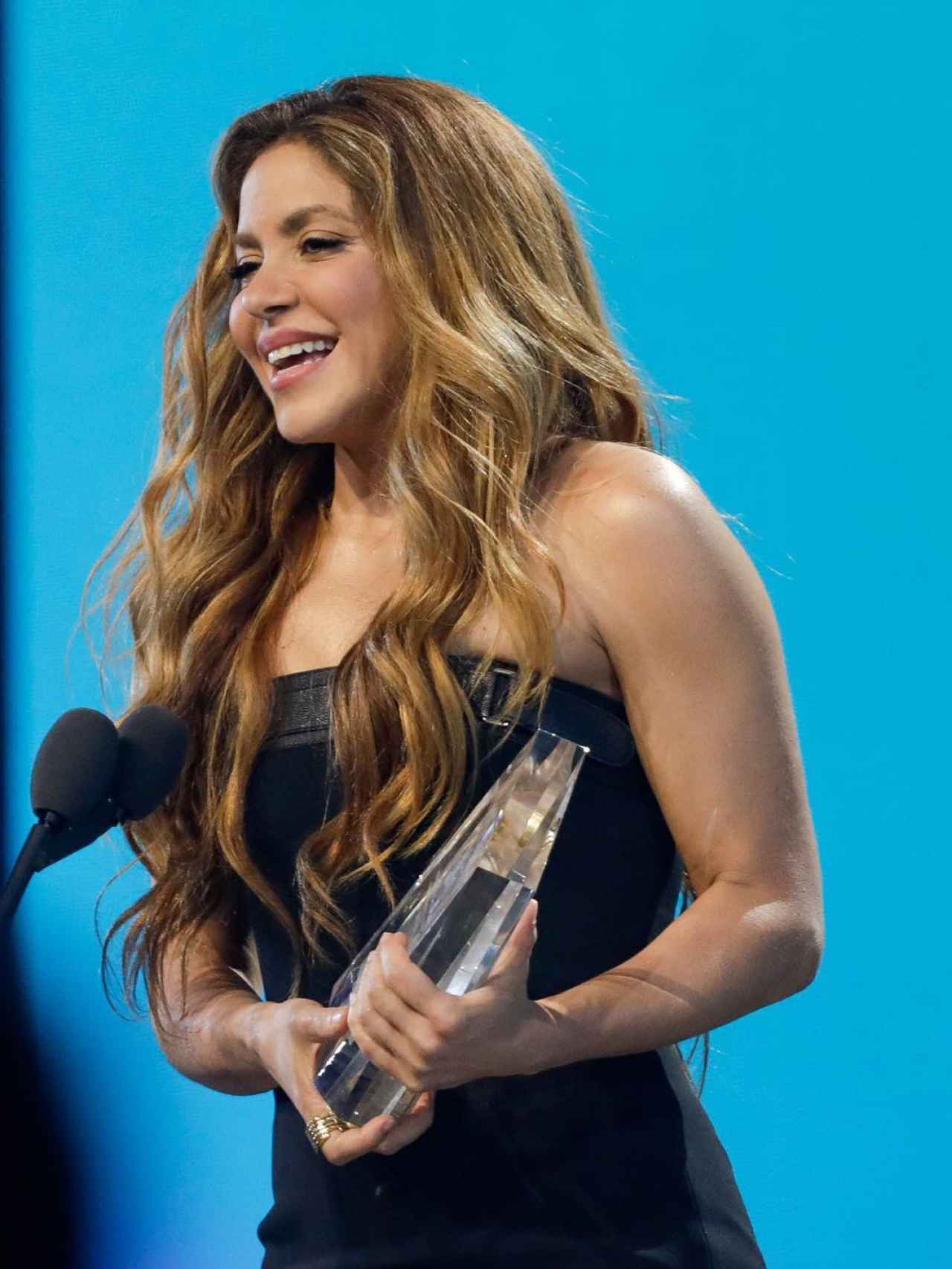 Shakira, tras recibir su premio.