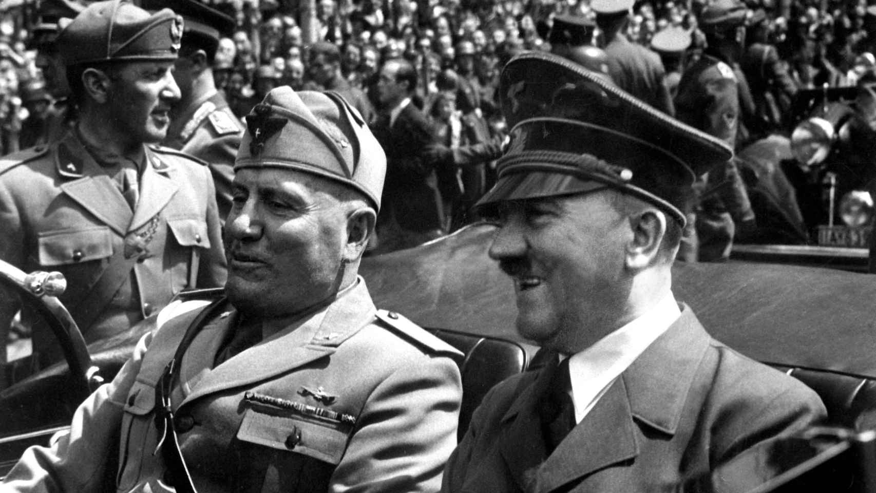 Hitler y Mussolini en Múnich (1940). Foto: Wikimedia