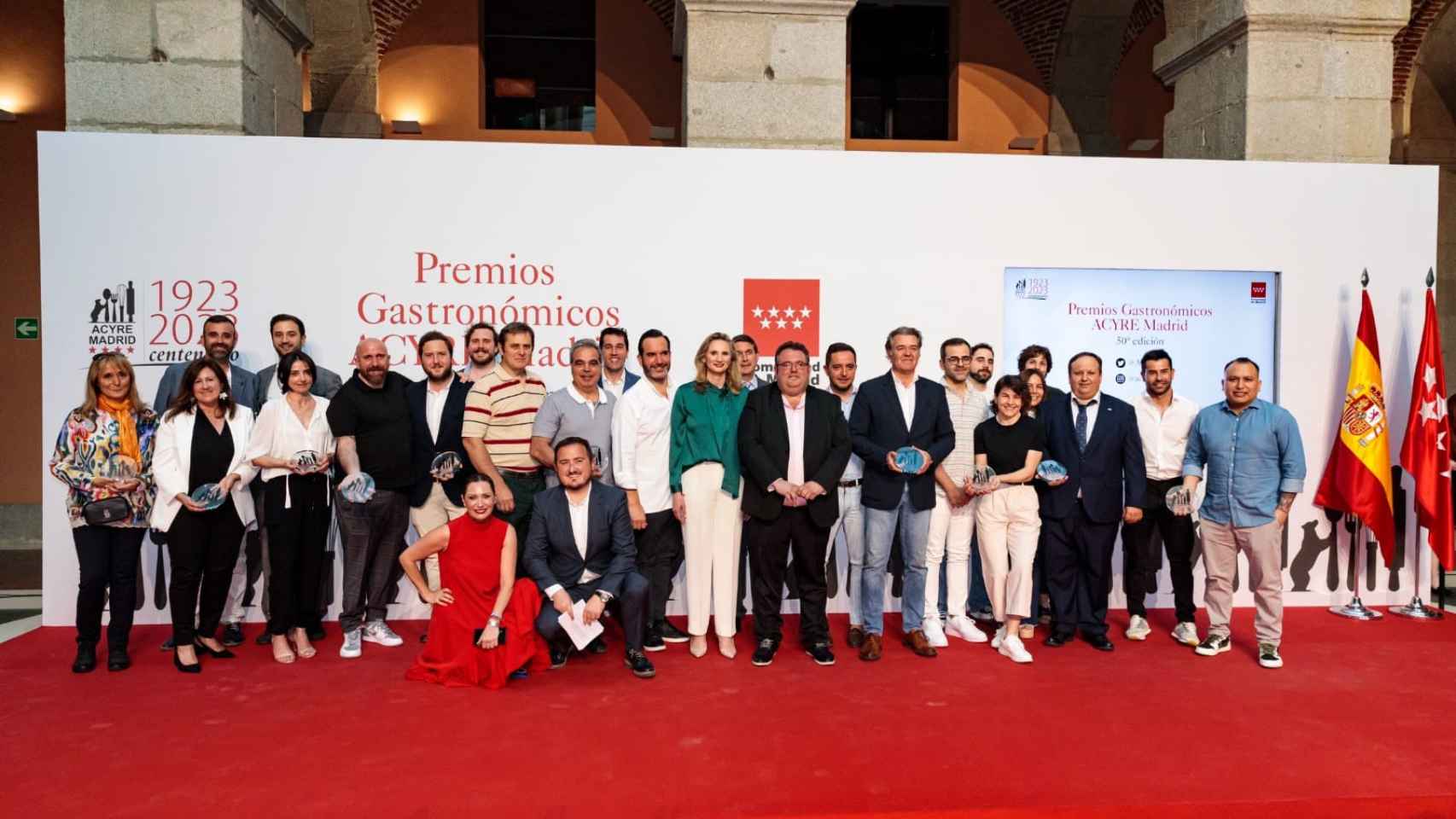 Los galardonados en la 50.ª edición de los Premios Gastronómicos ACYRE Madrid