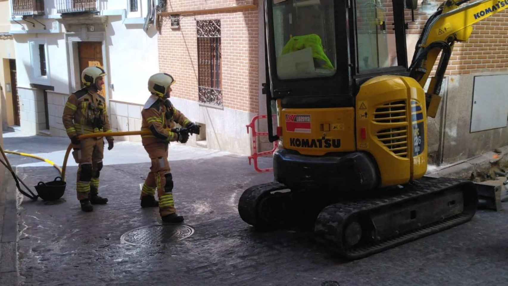 Intervención de los bomberos de Toledo. Foto: Bomberos del Ayuntamiento de Toledo.