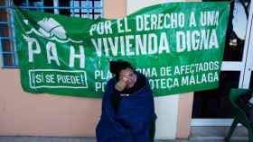 Luisa Heredia, en un momento de su huelga de hambre para pedir una vivienda digna.