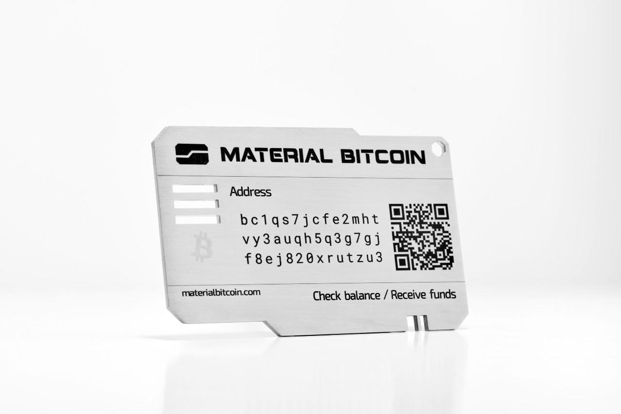 El monedero Material Bitcoin protege los ahorros ante incendios, inundaciones, golpes y hackers.