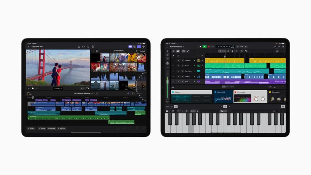 iPads con Logic Pro y Final Cut Pro.