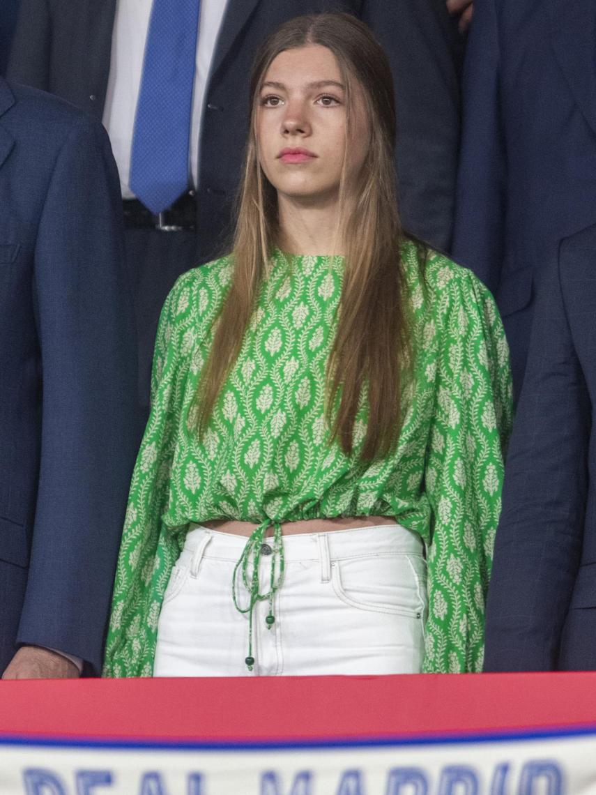 La infanta lució un top de Zara.