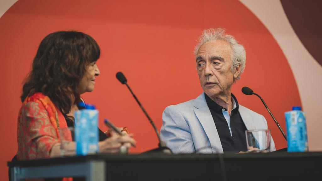 Rosa Montero y Juan José Millás durante el coloquio. Foto: Sara Fernández