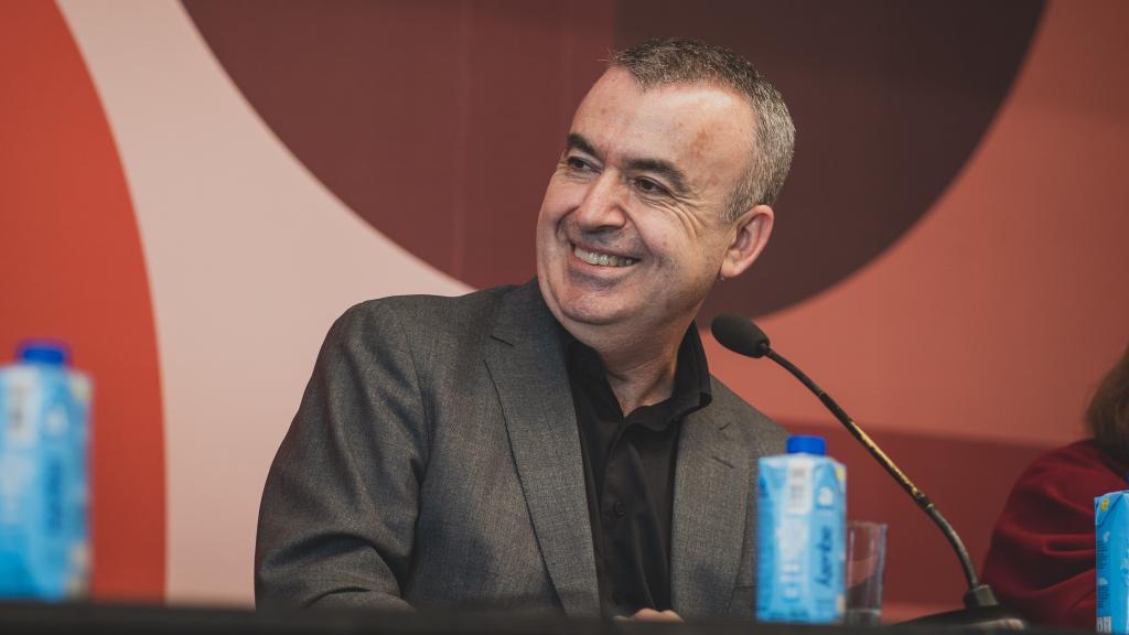 Lorenzo Silva durante el coloquio que protagonizó, junto a Rosa Montero y Juan José Millás, en el Círculo de Bellas Artes de Madrid, un acto enmarcado en el ciclo Los martes de El Cultural