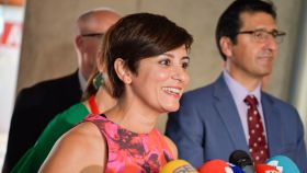 La portavoz del Gobierno, Isabel Rodríguez, este miércoles en un acto en Ciudad Real.